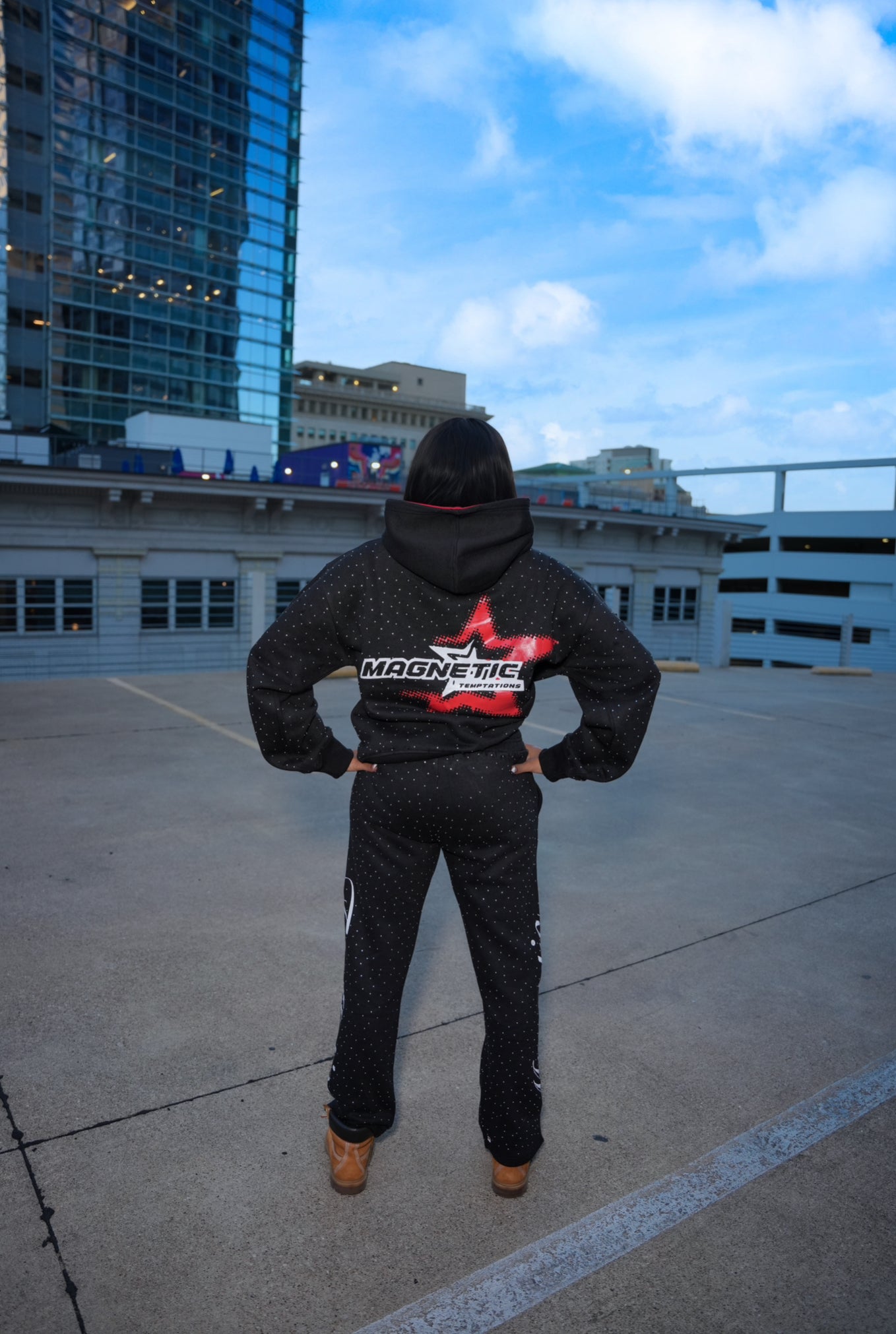 Black Oversized Hoodie Set